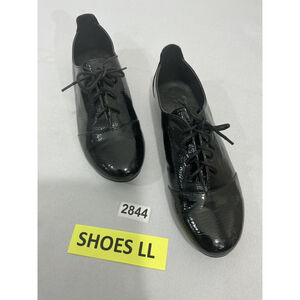 Womans Breckells Sharon 10 Black Patent Leather Lace Up Oxford Shoes NWOT